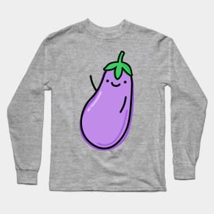 Cute Eggplant Long Sleeve T-Shirt